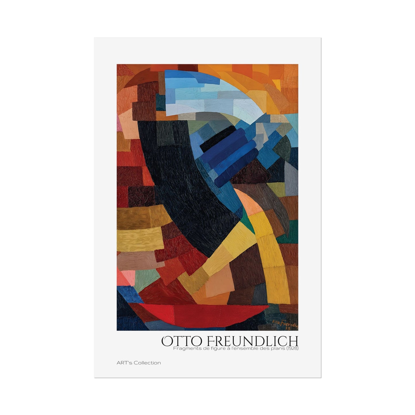 Fragments de figure à l'ensemble des plans (1928) by Otto Freundlich / Affiche imprimée - Série ART's Collection
