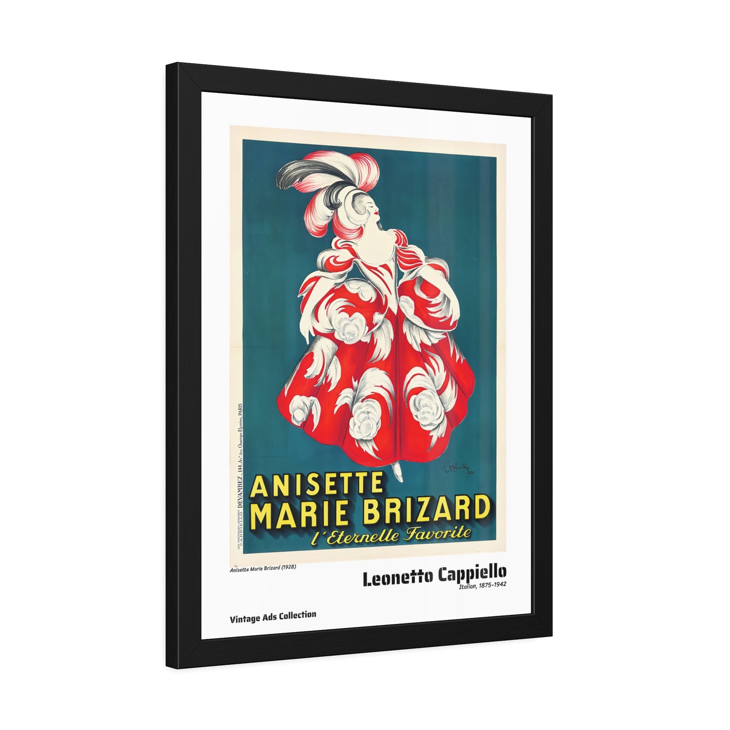 Anisette Marie Brizard (1928) by Leonetto Cappiello / Affiche Encadrée Série Vintage Ads Collection