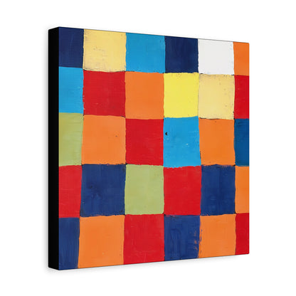 Color chart Qu 1 (1930) by Paul Klee / Reproduction Fine Art sur Toile / Large Epaisseur 3.2 cm - 1.25 inch