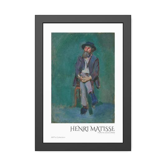 Homme assis (1900) by Henri Matisse  / Affiche Encadrée série ART's Collection