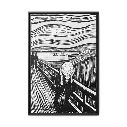 The Scream (1895) by Edvard Munch  / Toile encadrée sur caisse américaine