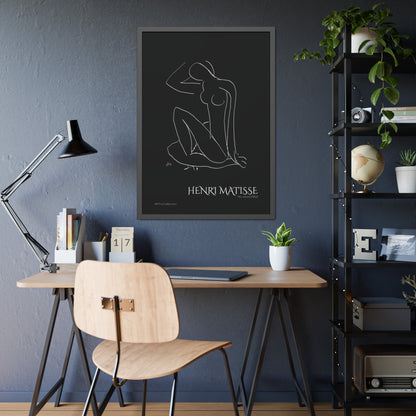 Nu assis (1952) black édition by Henri Matisse / Affiche Encadrée série ART's Collection