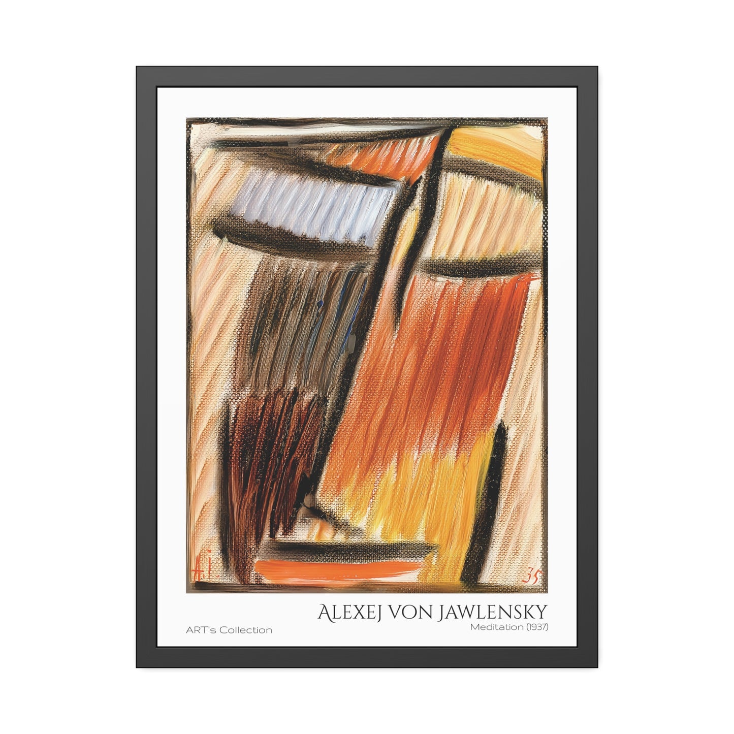Meditation (1937) by Alexej von Jawlensky  / Affiche Encadrée série ART's Collection