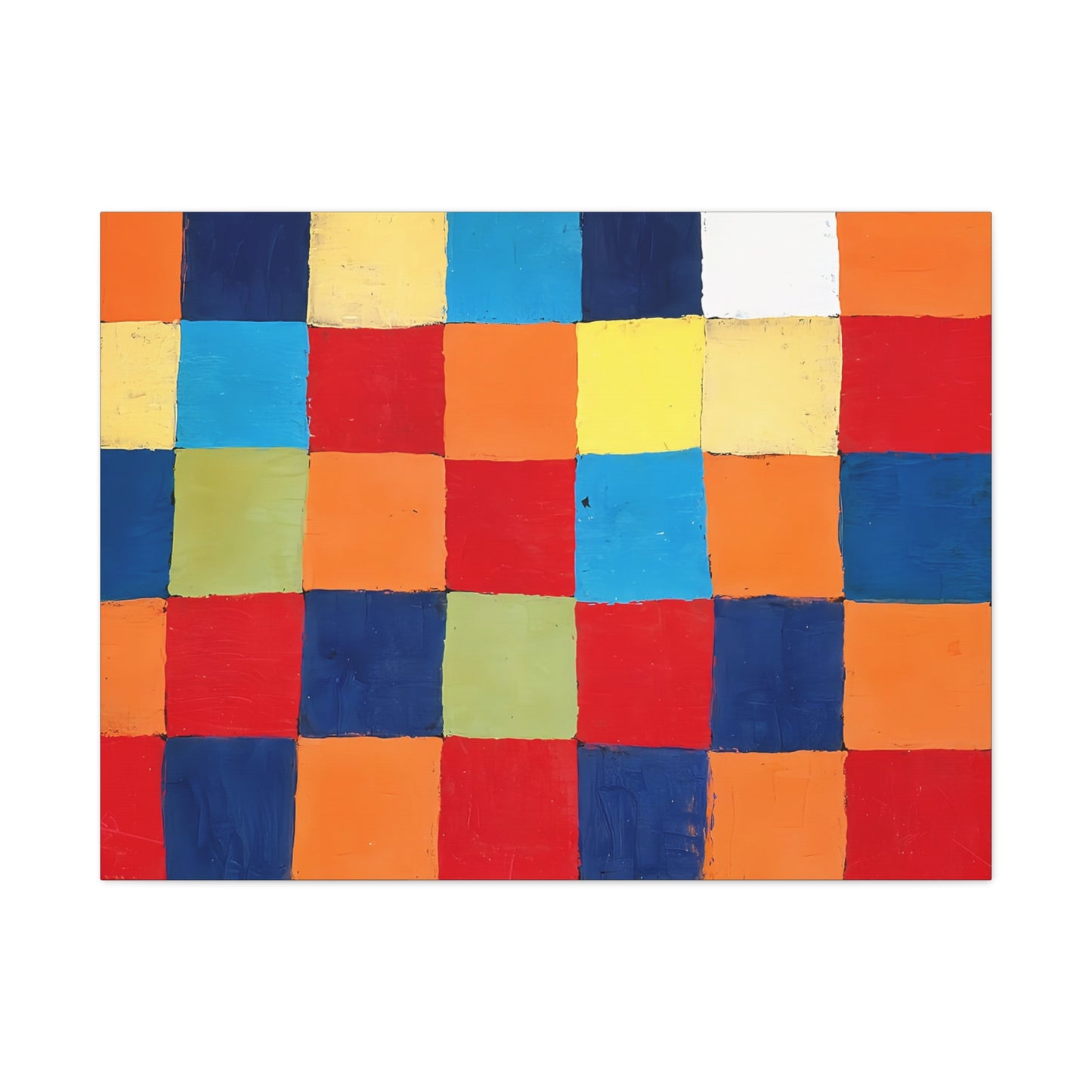 Color chart Qu 1 (1930) by Paul Klee / Reproduction Fine Art sur Toile / Large Epaisseur 3.2 cm - 1.25 inch