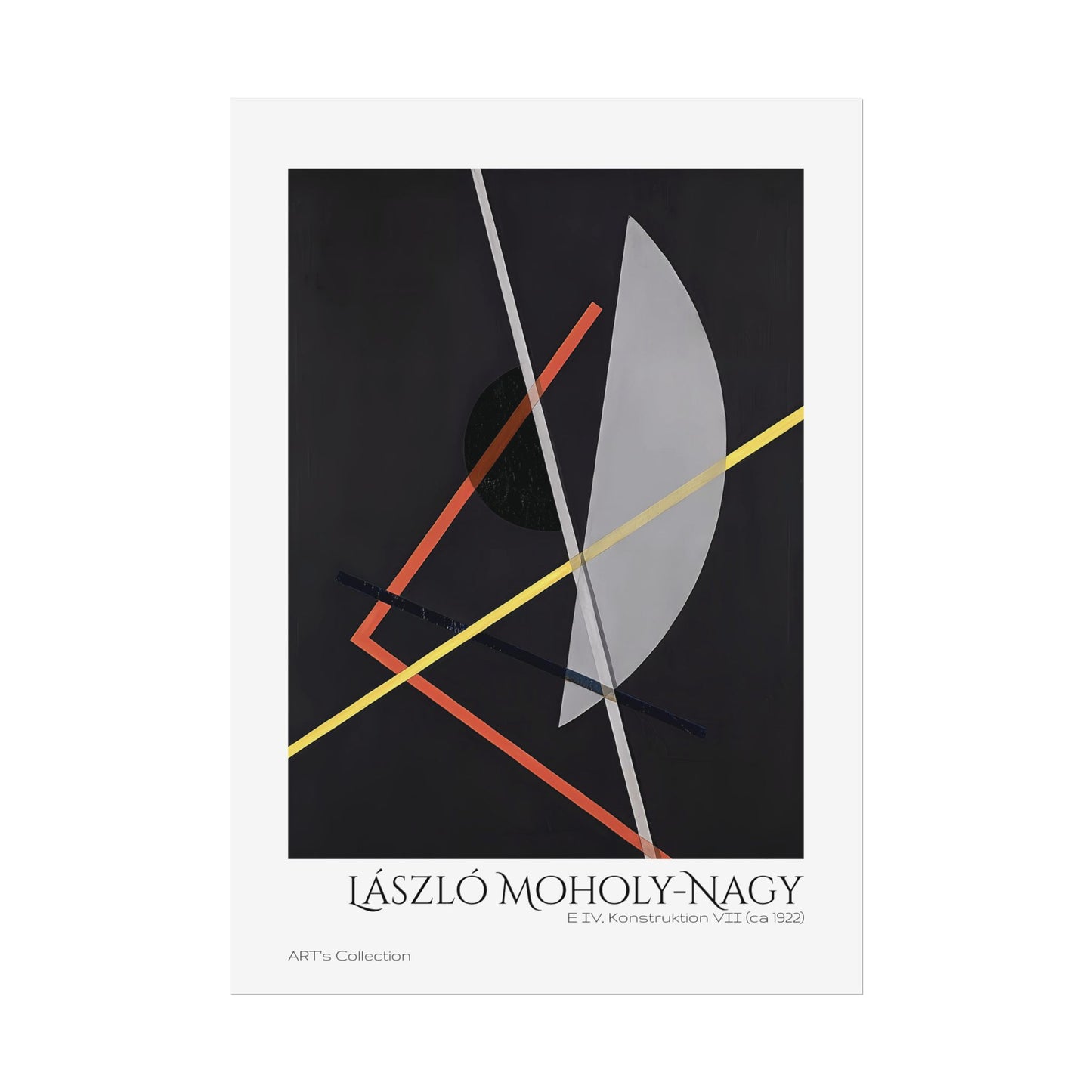 E IV, Konstruktion VII (ca 1922) by László Moholy-Nagy / Affiche imprimée - Série ART's Collection
