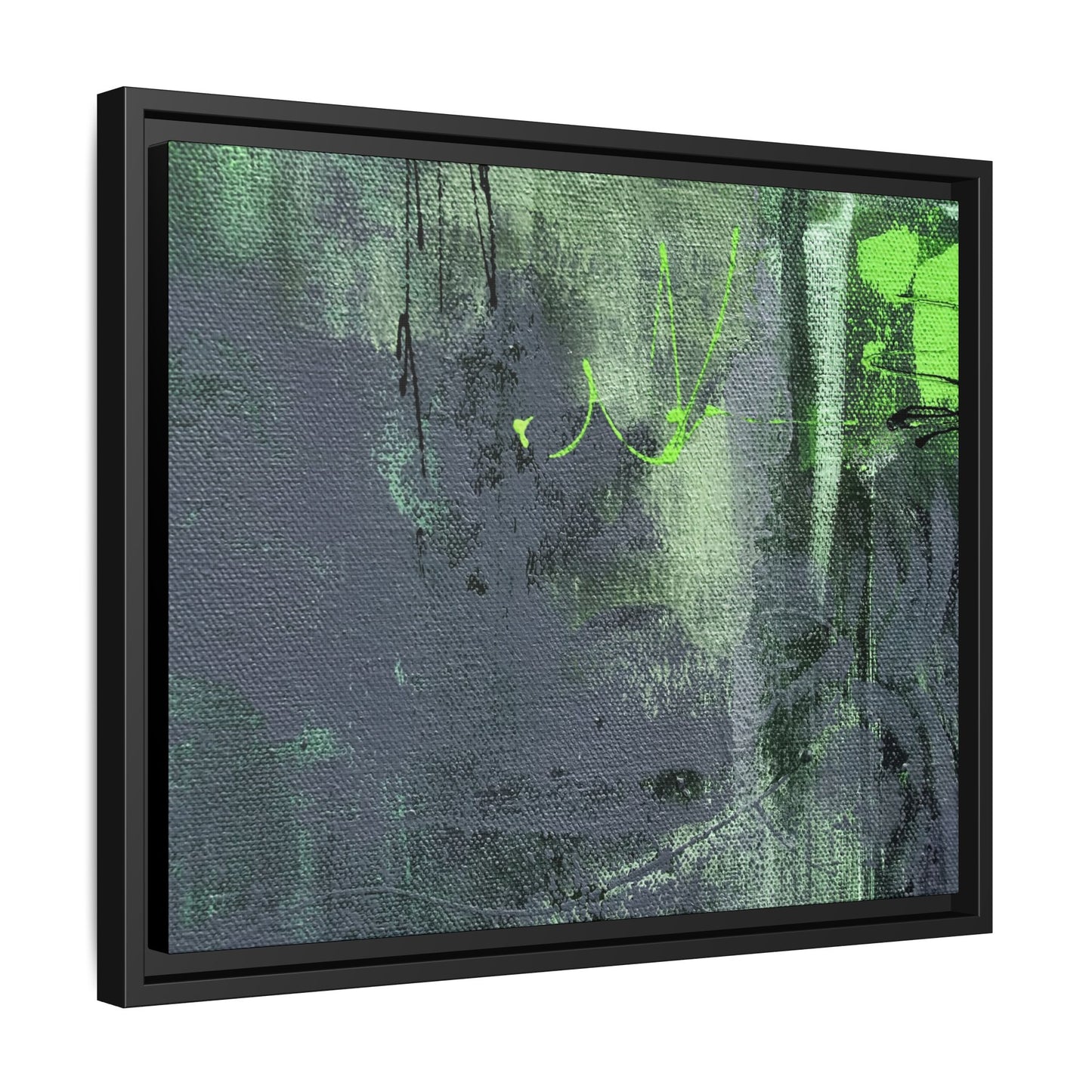 Tableau Beaux Arts Quartz & Emeraude "Série Sign Collections" / Toile encadrée sur caisse américaine