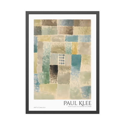 first house of a settlement (1926) by Paul Klee / Affiche Encadrée série ART's Collection