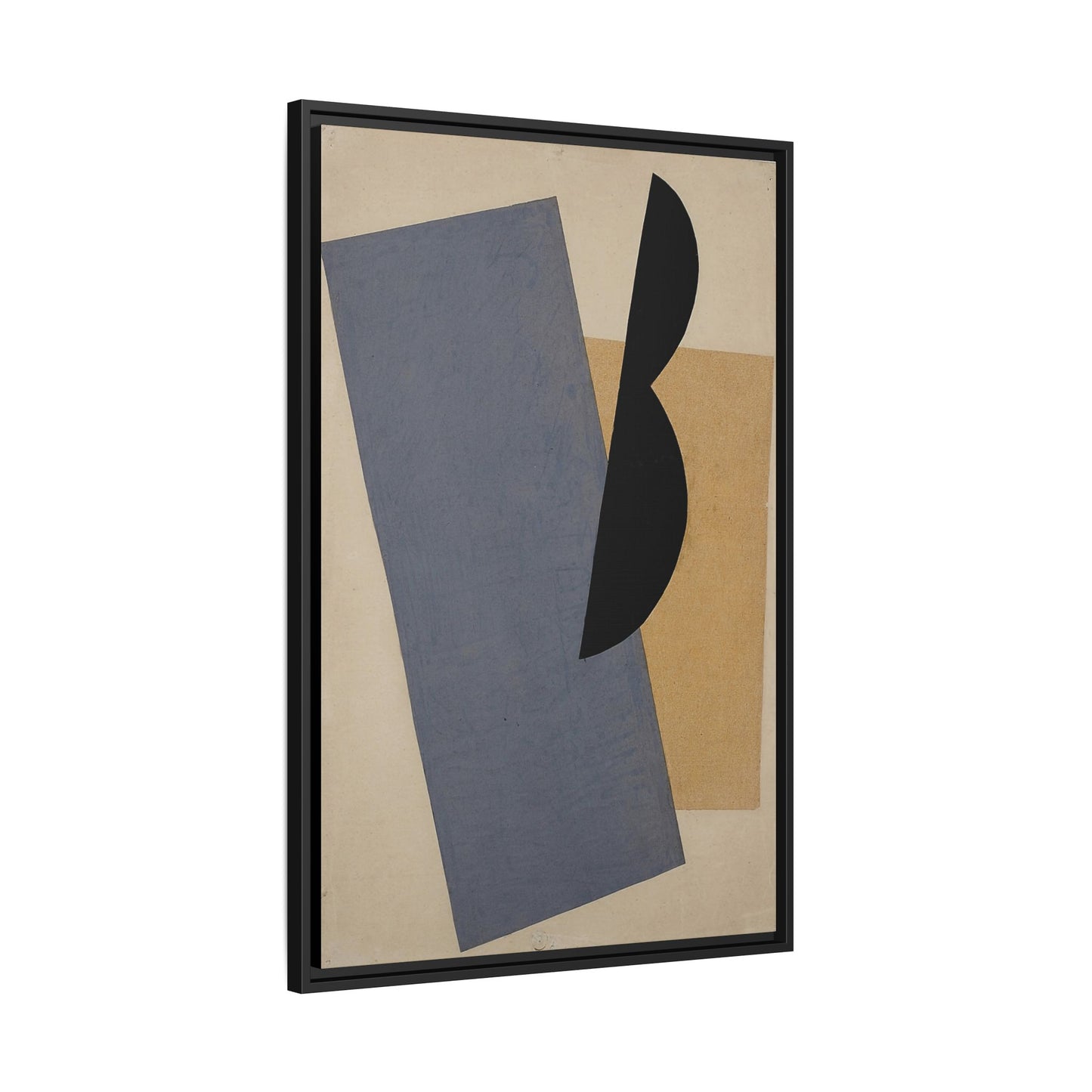 Composition Blue-Yellow-Black (1920) by El Lissitzky / Toile encadrée sur caisse américaine