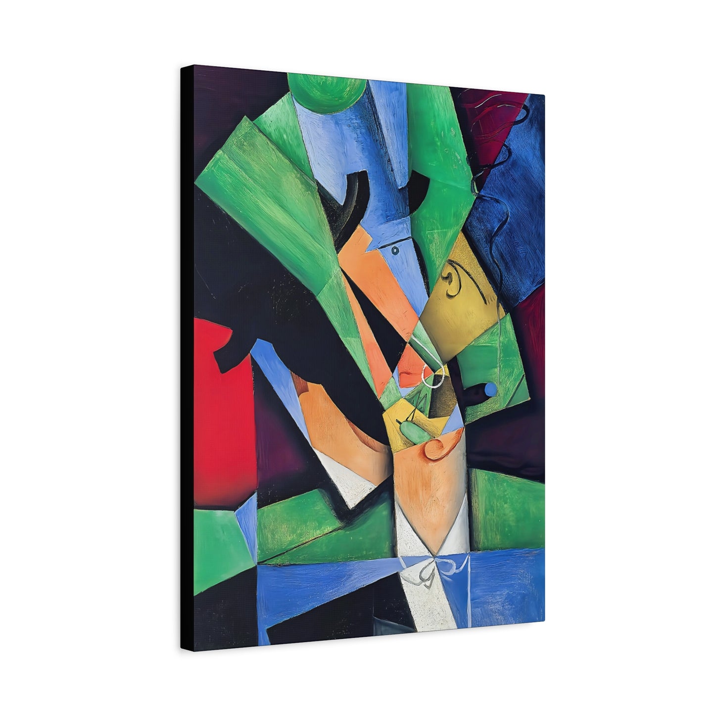 The Smoker (1913) by Juan Gris / Reproduction Fine Art sur Toile / Flanc Large Epaisseur 3.2 cm - 1.25 inch
