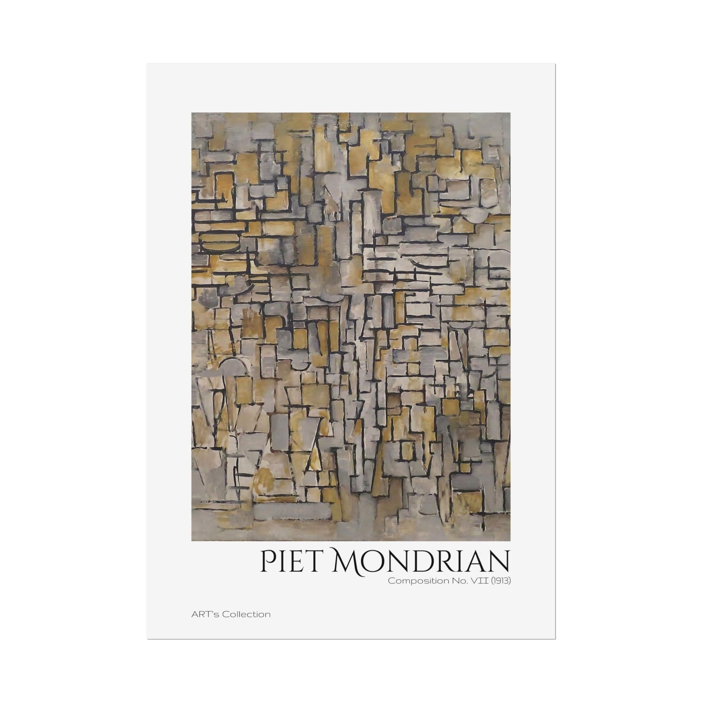 Tableau No. 2, Composition No. VII (1913) by Piet Mondrian / Affiche imprimée - Série ART's Collection