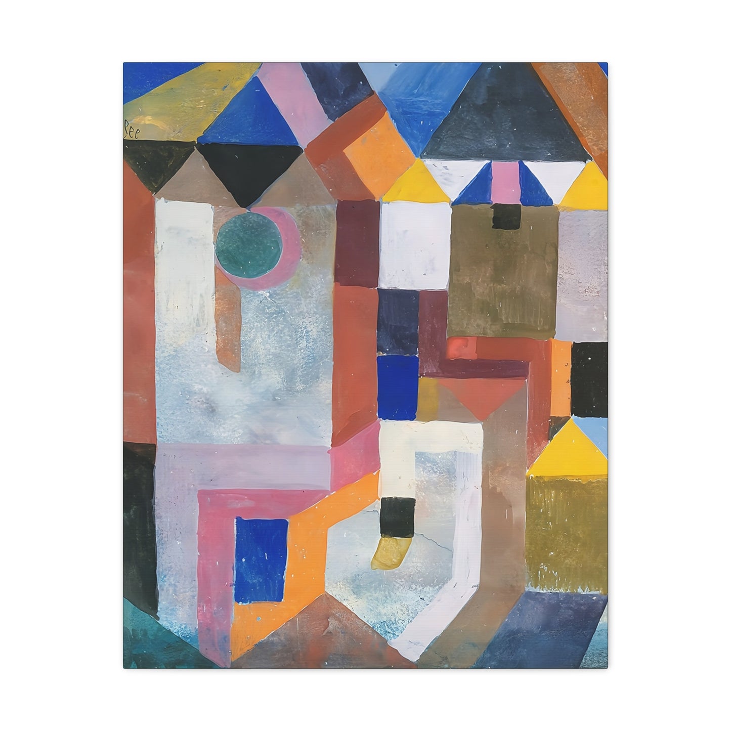 Colorful Architecture (1917) by Paul Klee   / Reproduction Fine Art sur Toile / Epaisseur 3,2cm - 1'25 po