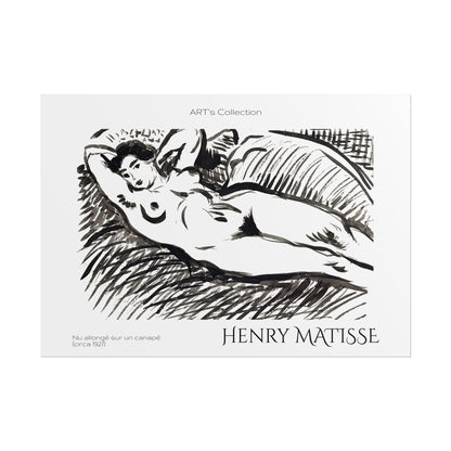 Nu allongé sur un canapé (circa 1927) by Henry Matisse / Affiche imprimée - Série ART's Collection