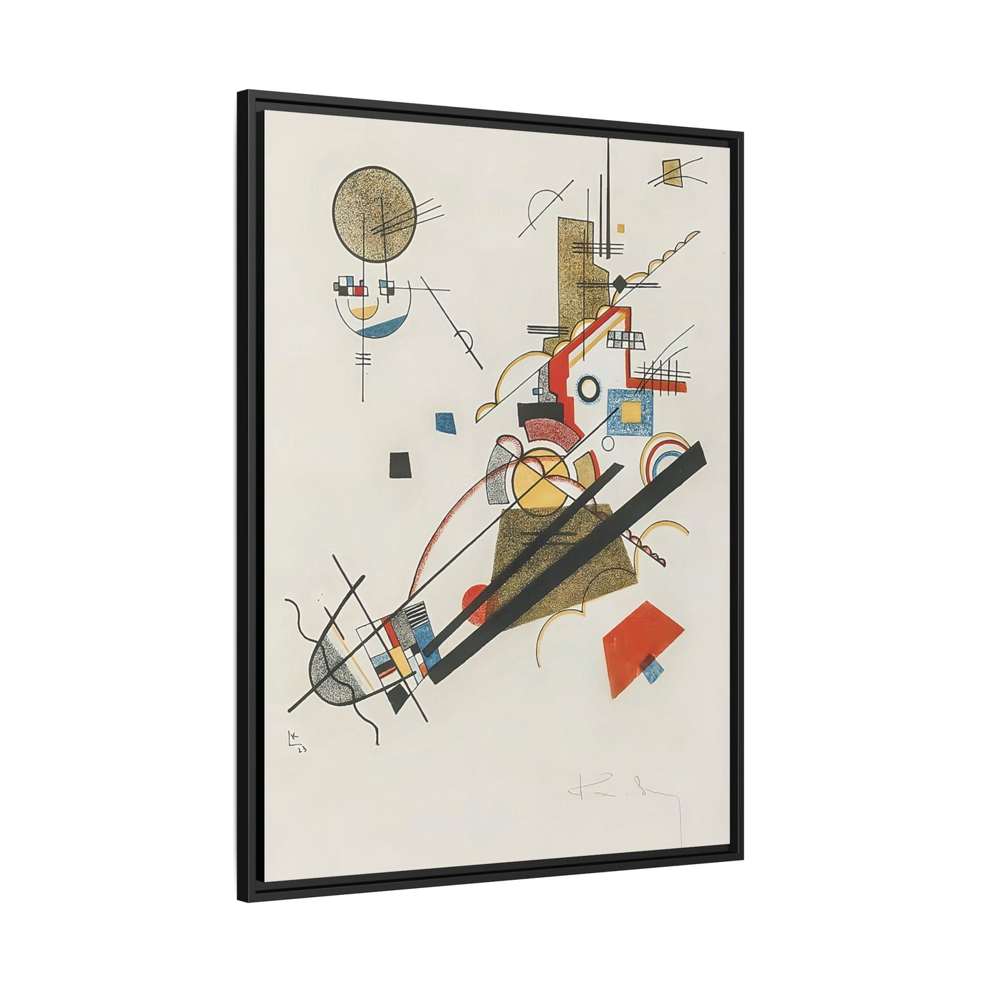 Frohlicher Augsteig (1923) by Wassily Kandinsky / Toile encadrée sur caisse américaine