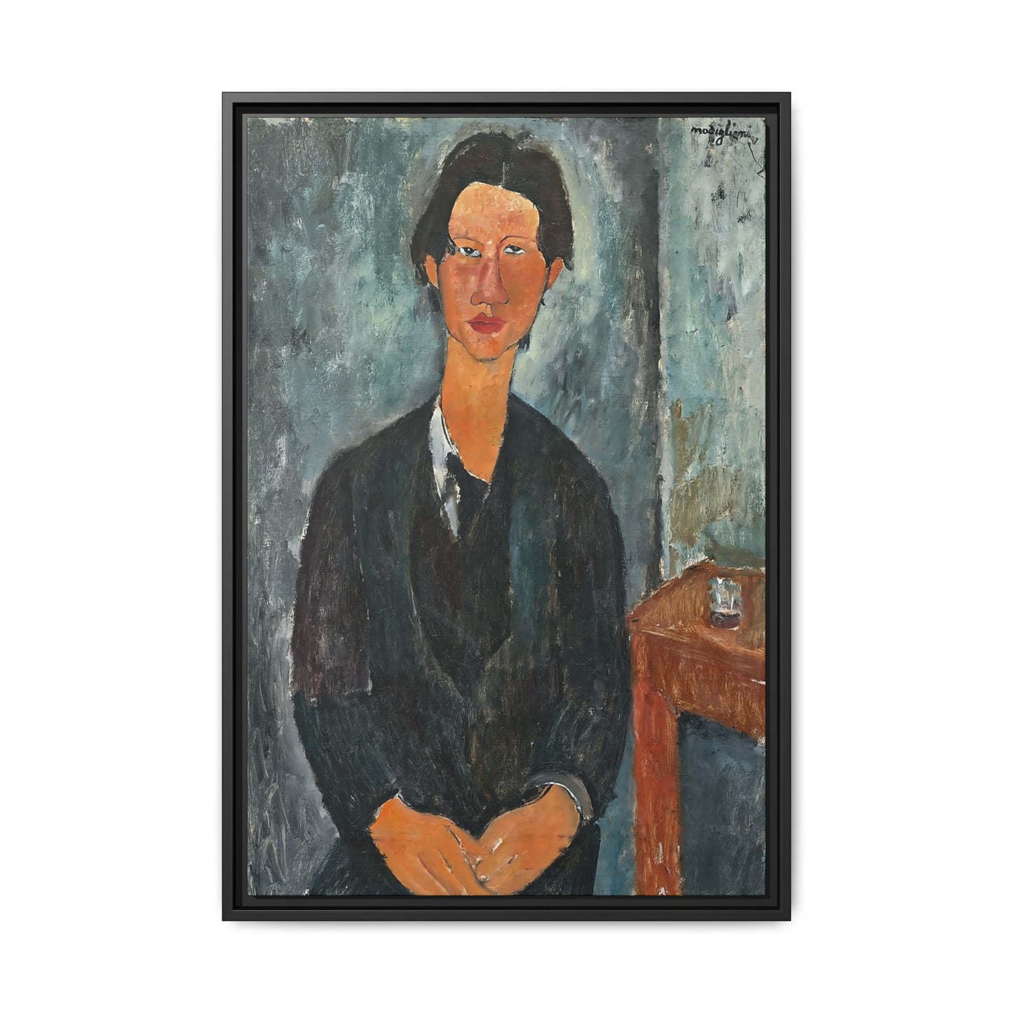 Chaim Soutine (1917) by Amedeo Modigliani / Toile encadrée sur caisse américaine