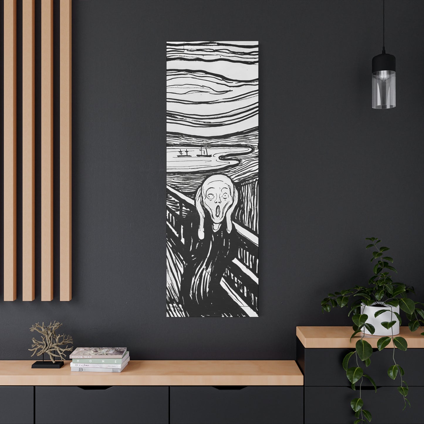The Scream (1895) by Edvard Munch / Reproduction Fine Art sur Toile / Epaisseur 3,2cm - 1'25 po