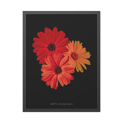 Collection Signature "FLORAL Numéro 1" sur Affiche Encadrée série ART's Collection