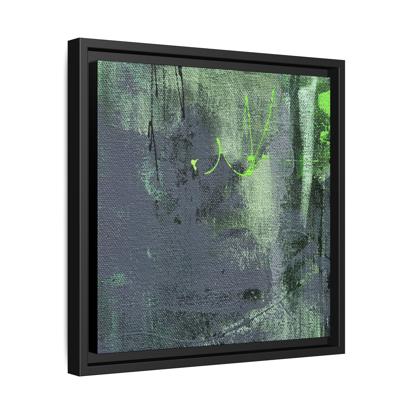 Tableau Beaux Arts Quartz & Emeraude "Série Sign Collections" / Toile encadrée sur caisse américaine