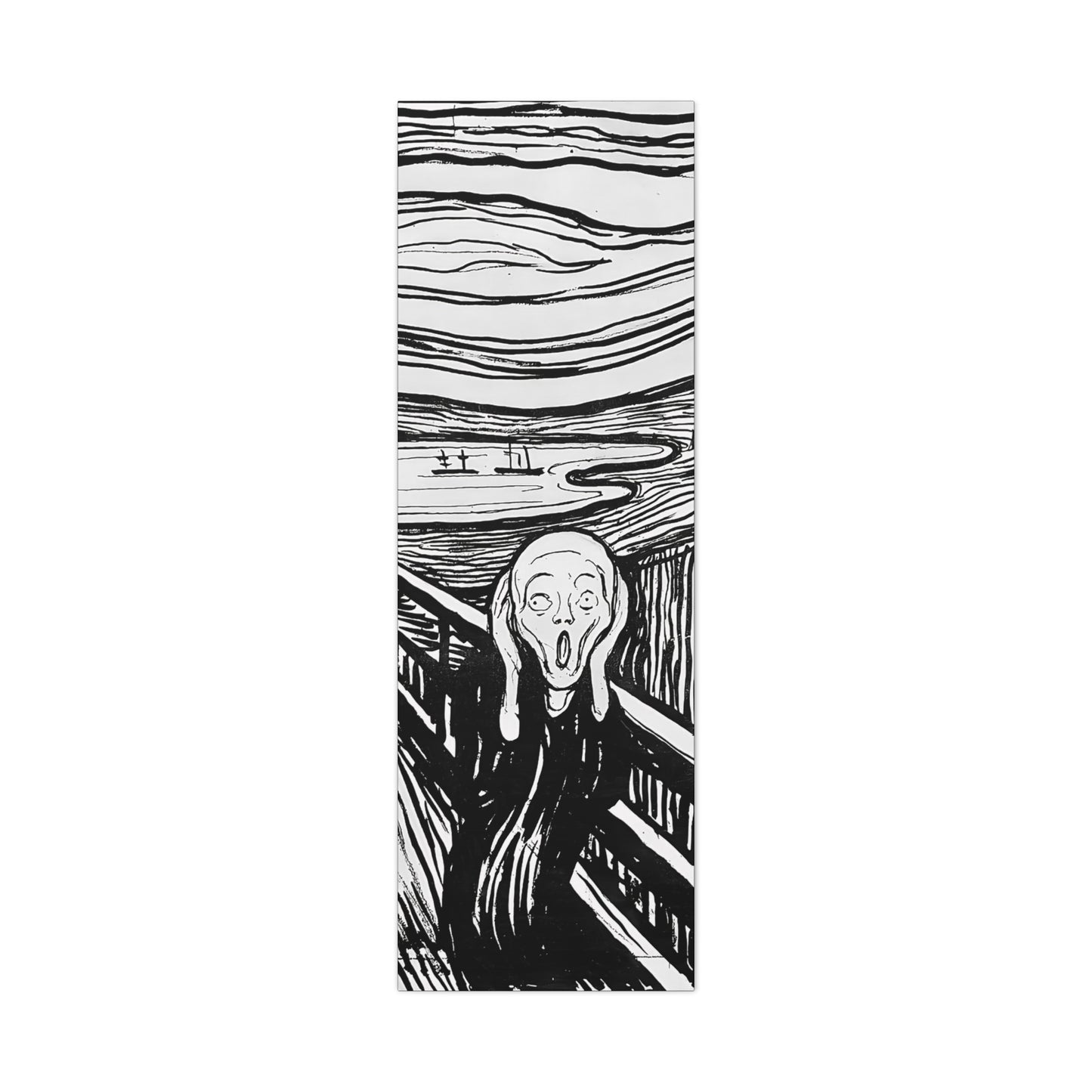 The Scream (1895) by Edvard Munch / Reproduction Fine Art sur Toile / Epaisseur 3,2cm - 1'25 po