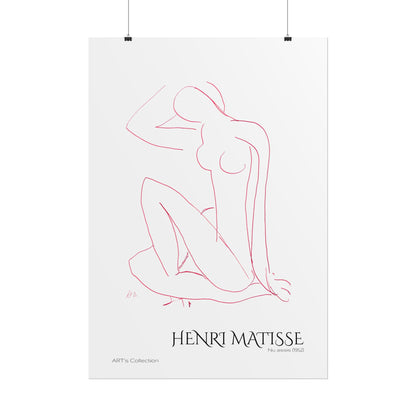Nu assis (1952) version rouge by Henri Matisse / Affiche imprimée - Série ART's Collection