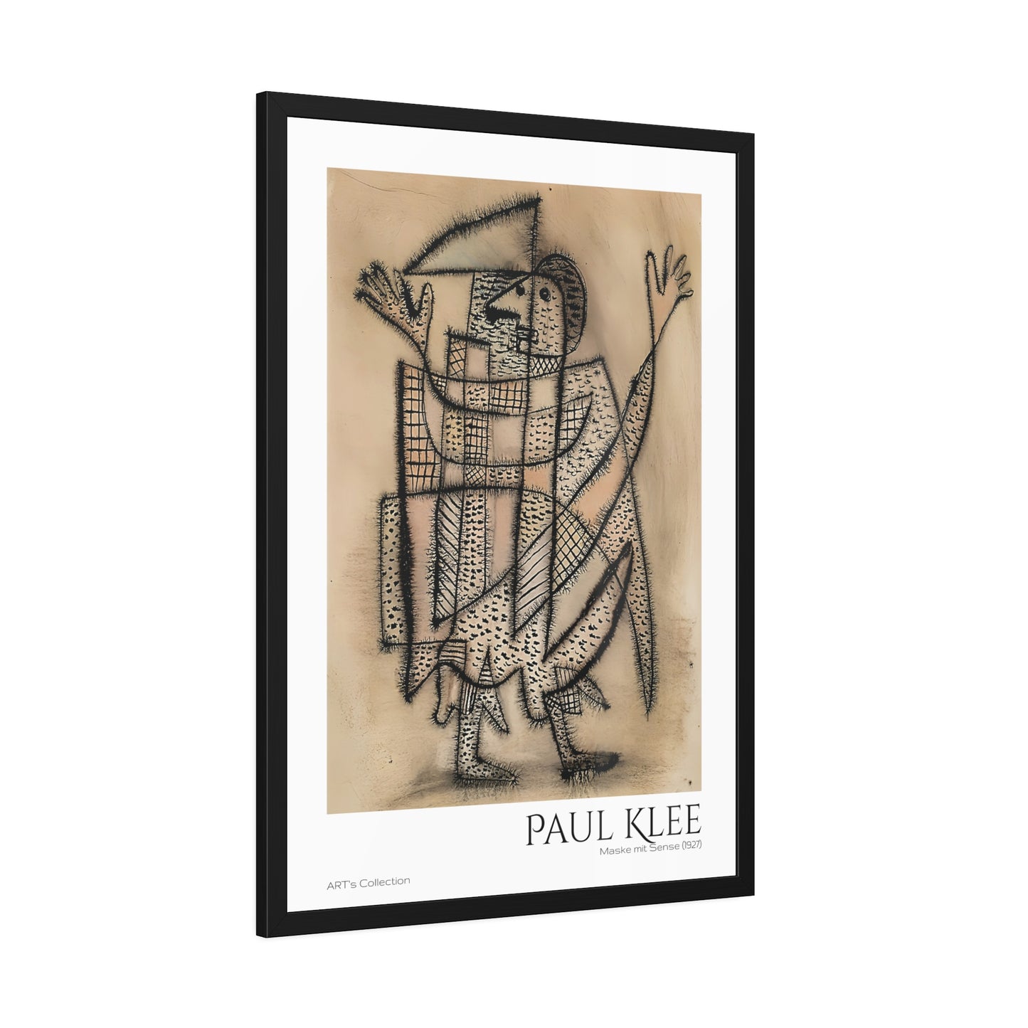 Maske mit Sense (1927) by Paul Klee / Affiche Encadrée série ART's Collection