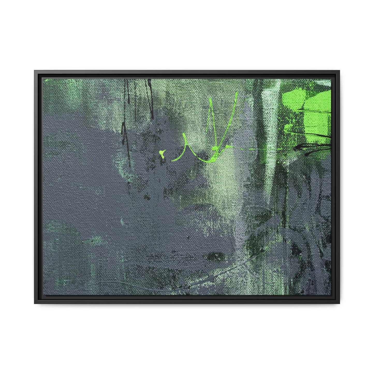 Tableau Beaux Arts Quartz & Emeraude "Série Sign Collections" / Toile encadrée sur caisse américaine