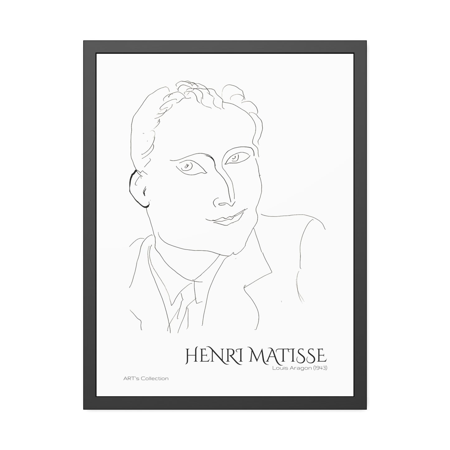 Louis Aragon (1943) by Henri Matisse / Affiche Encadrée série ART's Collection