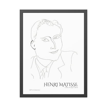 Louis Aragon (1943) by Henri Matisse / Affiche Encadrée série ART's Collection