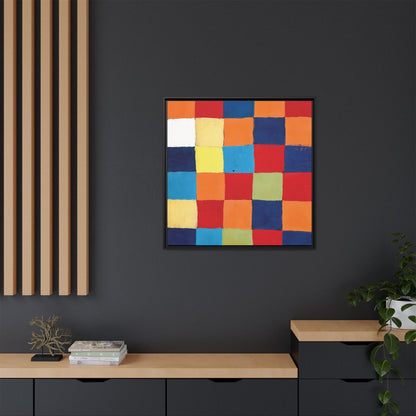 Color chart Qu1 (1930) by Paul Klee / Toile encadrée sur caisse américaine
