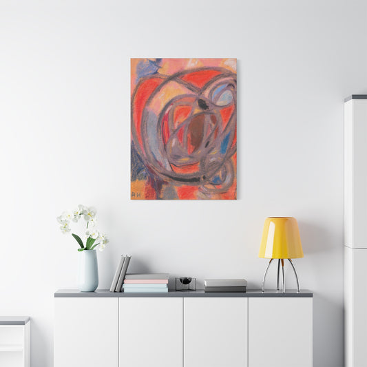 Komposition Rund- und Ovalformen (Ca. 1930) by Adolf Hölzel / Reproduction Fine Art sur Toile /  Epaisseur 3.2 cm - 1.25 inch