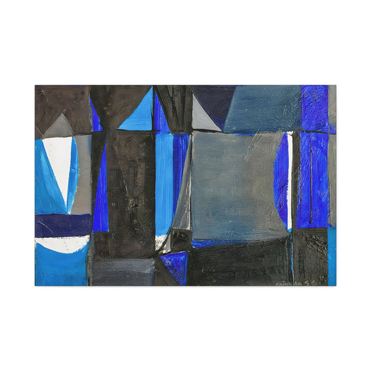 Abstraksjon by Gunnar S. Gundersen  / Reproduction Fine Art sur Toile / Flanc Large Epaisseur 3.2 cm - 1.25 inch