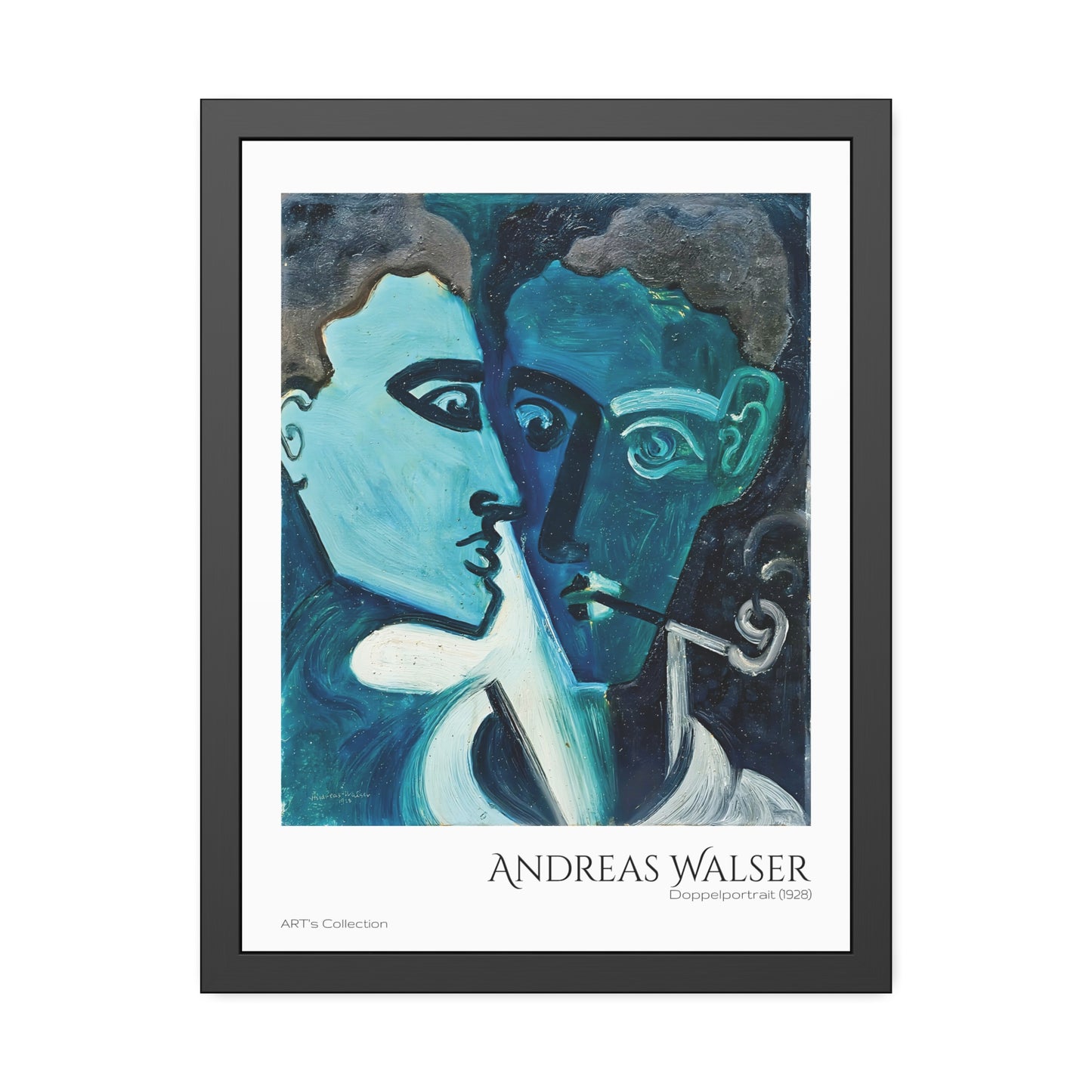Doppelportrait (1928) by Andreas Walser  / Affiche Encadrée série ART's Collection