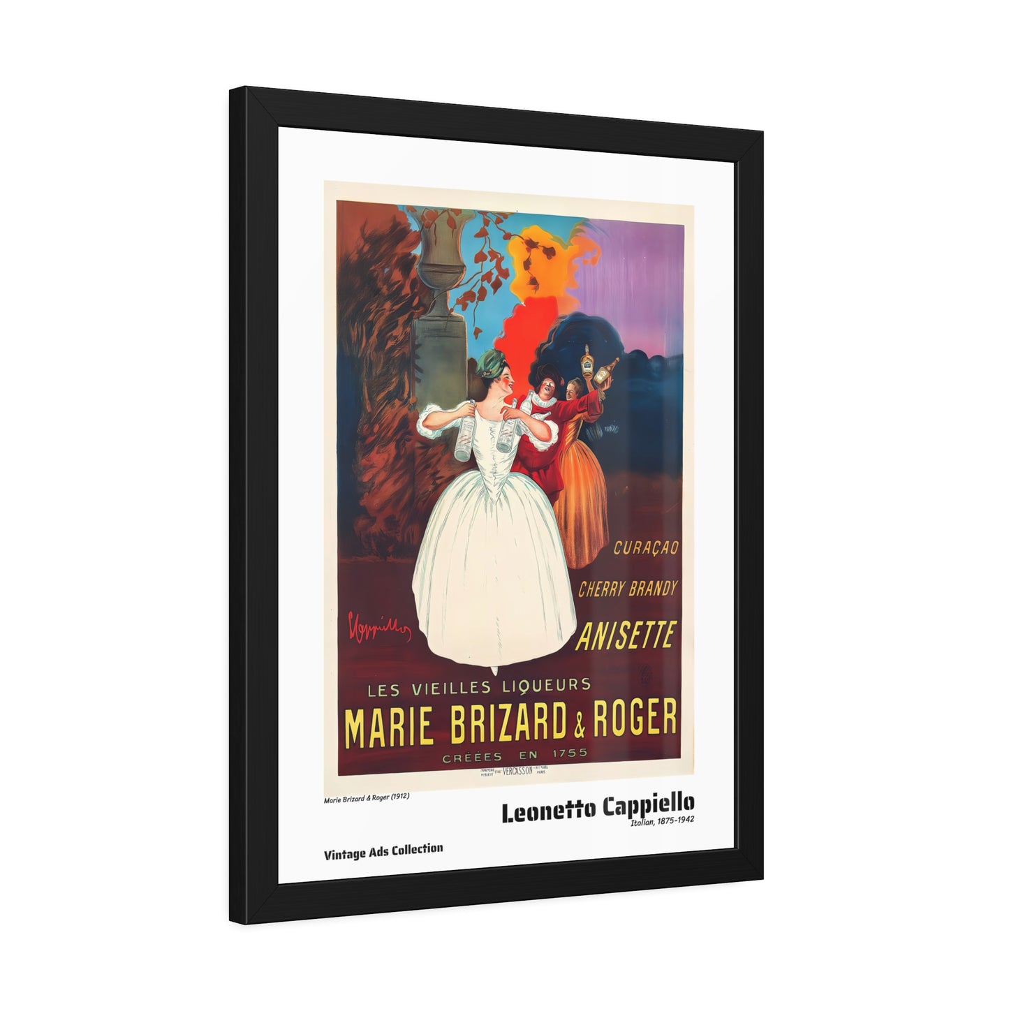 Marie Brizard & Roger (1912) by Leonetto Cappiello / Affiche Encadrée Série Vintage Ads Collection