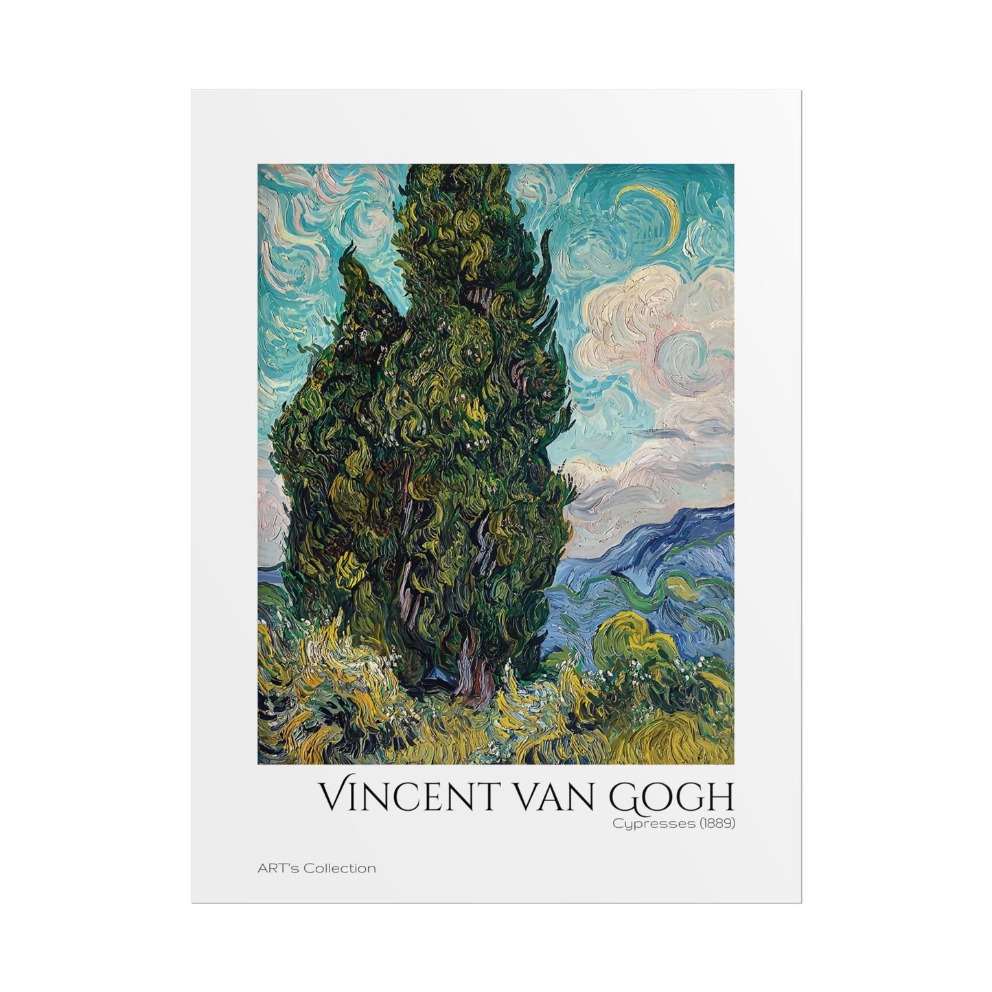 Cypresses (1889) by Vincent van Gogh / Affiche imprimée - Série ART's Collection