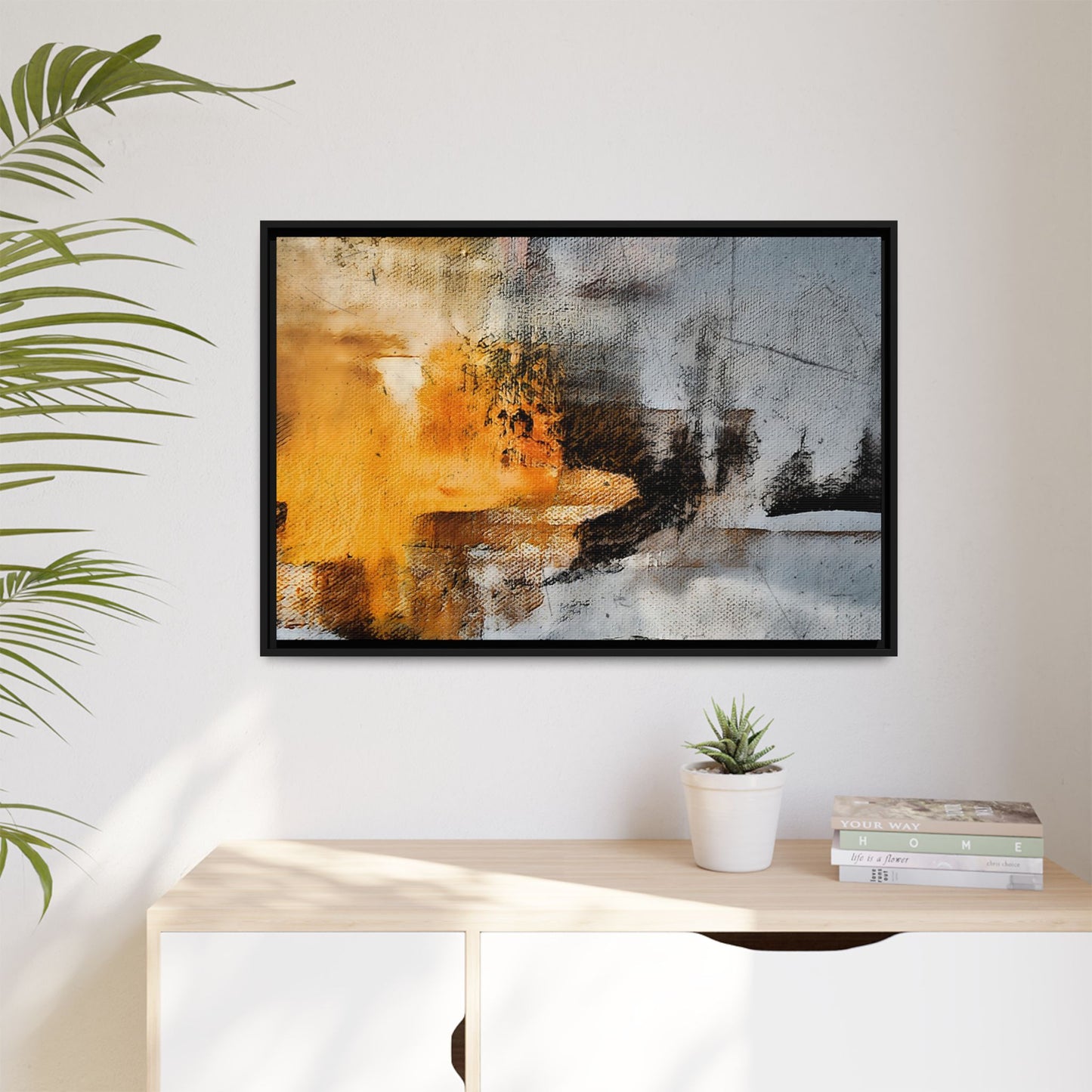 Tableau Graphic Ceylan "Série Sign Collections" / Toile encadrée sur caisse américaine