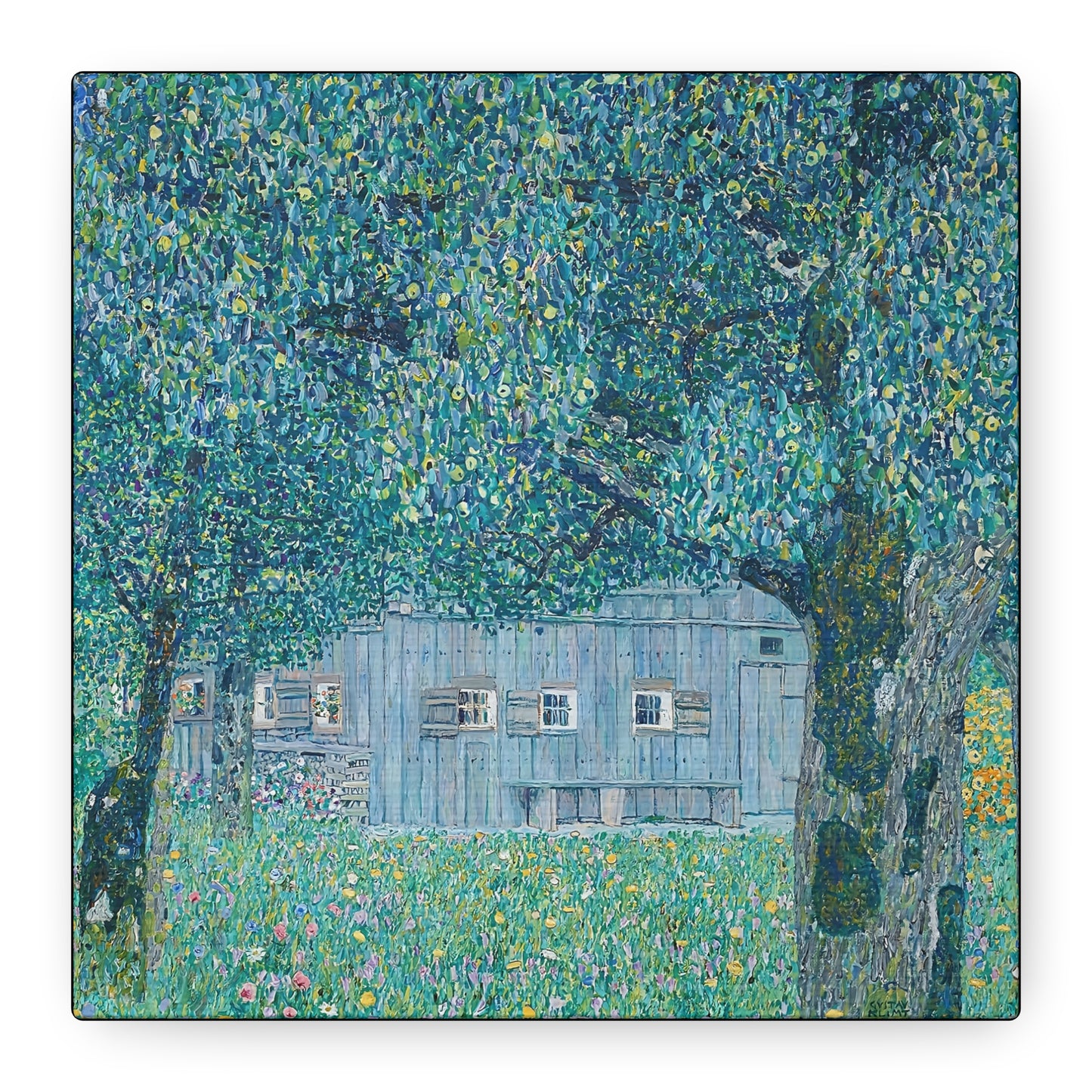 Bauernhaus in Buchberg (1911)  by Gustav Klimt / Reproduction Fine Art sur Toile / Flanc Large Epaisseur 3.2 cm - 1.25 inch