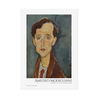 Portrait of Frans Hellens (1919) by Amedeo Modigliani / Affiche imprimée - Série ART's Collection