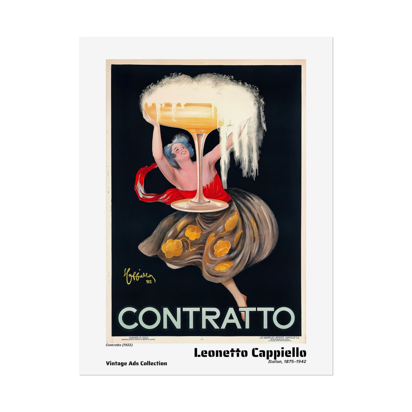 Contratto (1922) by Leonetto Cappiello / Affiche imprimée - Série Vintage Ads Collection