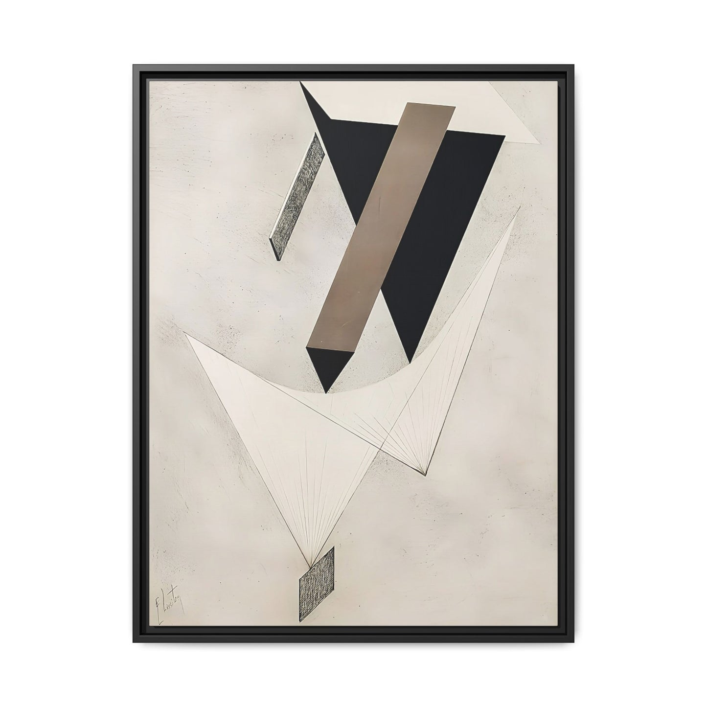 Kestnermappe Proun, Rob. Levnis and Chapman GmbH Hannover #4 (1923) by El Lissitzky / Toile encadrée sur caisse américaine