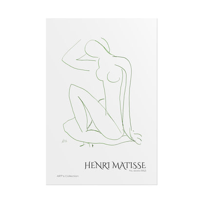 Nu assis (1952) version verte by Henri Matisse / Affiche imprimée - Série ART's Collection