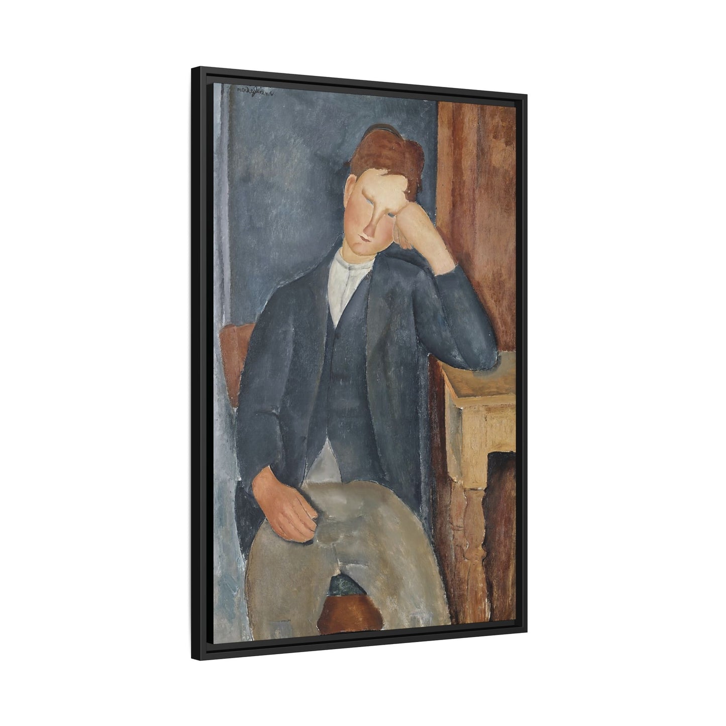 The Young Apprentice (1918 - 1919) by Amedeo Modigliani / Toile encadrée sur caisse américaine