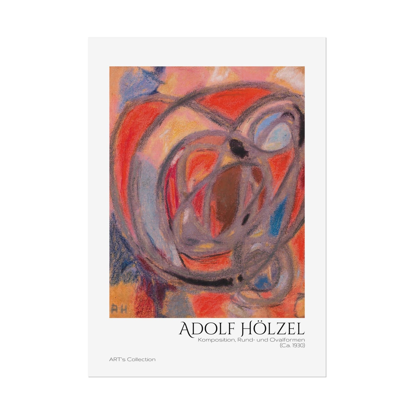 Komposition, Rund- und Ovalformen (Ca. 1930) by Adolf Hölzel / Affiche imprimée - Série ART's Collection