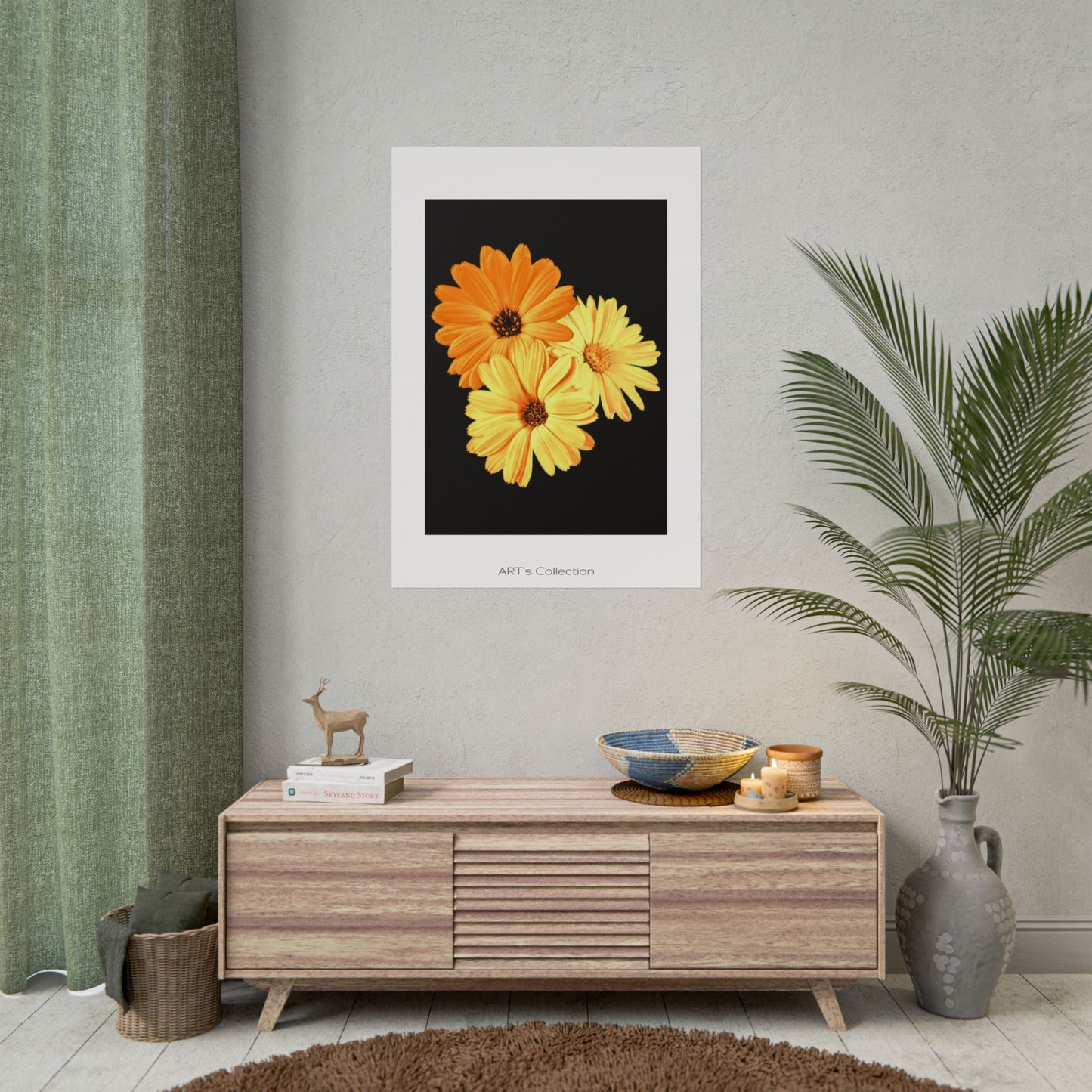 Collection Signature "FLORAL Numéro 8" sur Affiche imprimée - Série ART's Collection