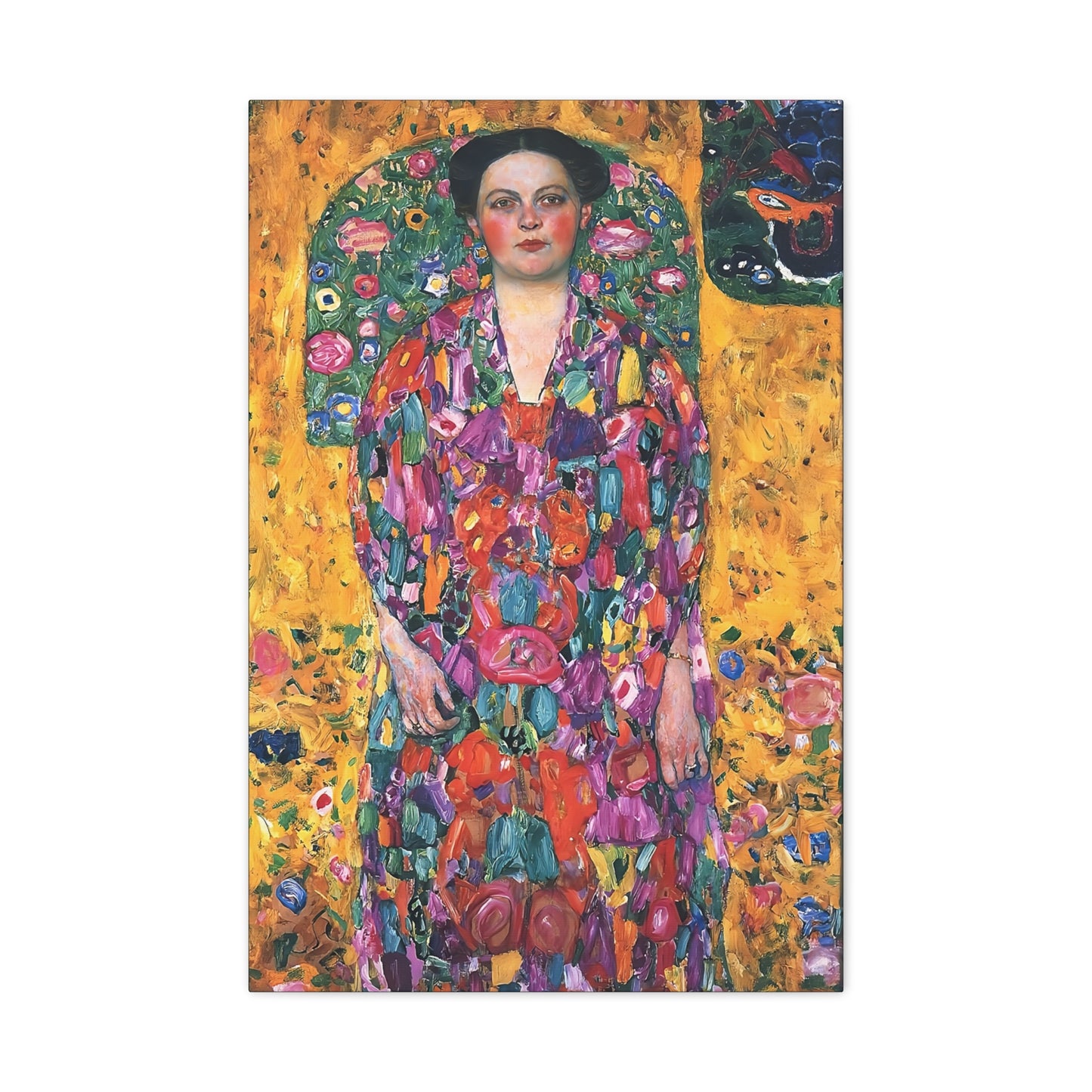 Portrait of Eugenia Primavesi (1913) by Gustav Klimt / Reproduction Fine Art sur Toile / Flanc Large Epaisseur 3.2 cm - 1.25 inch