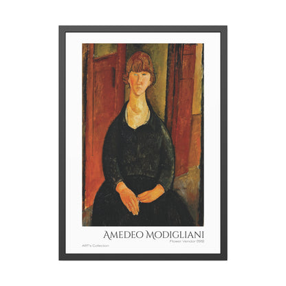 Flower Vendor (1919) by Amedeo Modigliani  / Affiche Encadrée série ART's Collection