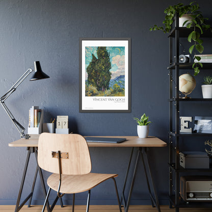 Cypresses (1889) by Vincent Van Gogh / Affiche Encadrée série ART's Collection