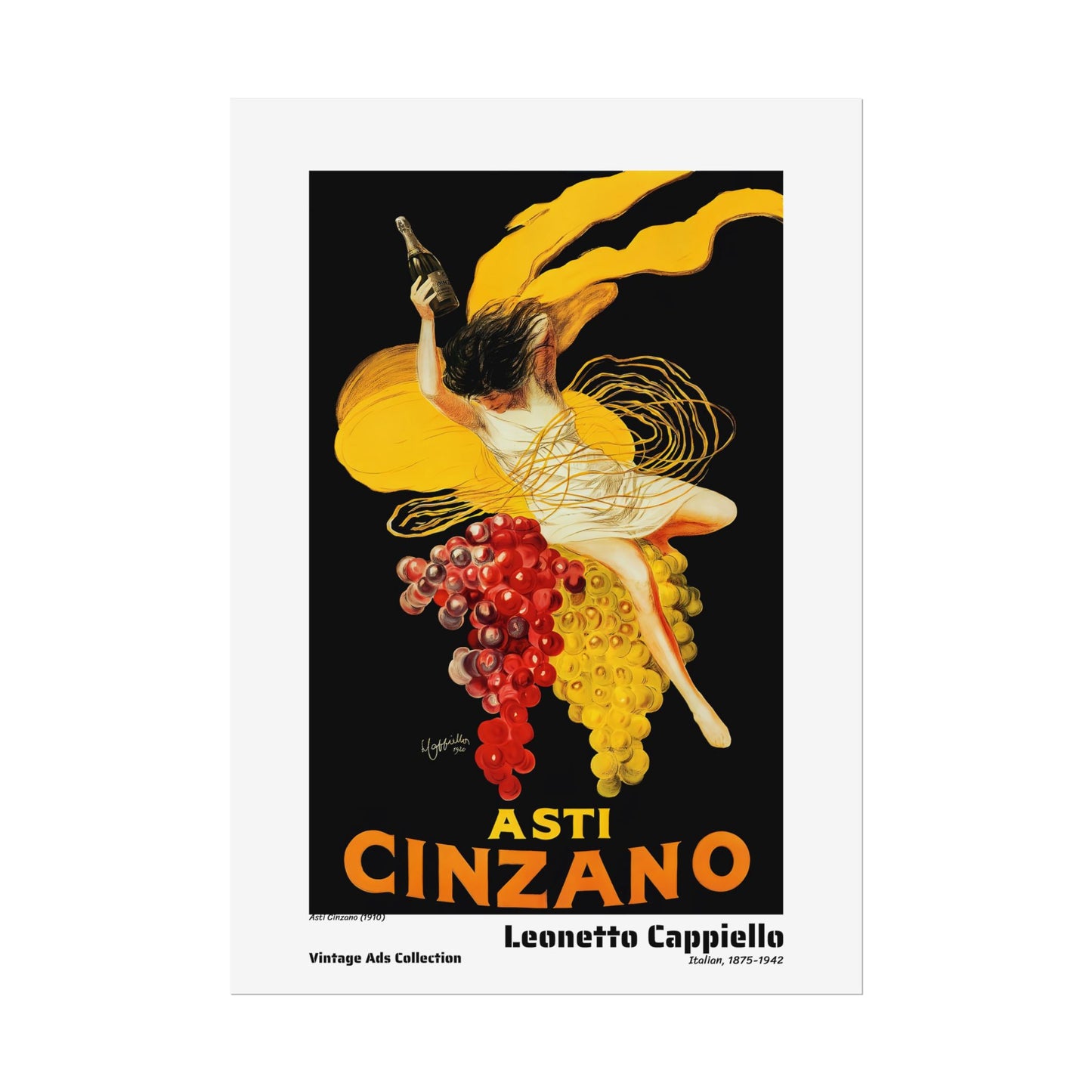 Asti Cinzano (1910) by Leonetto Cappiello / Affiche imprimée - Série Vintage Ads Collection