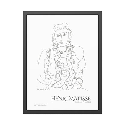 Sitzende Frau (1936) by Henri Matisse  / Affiche Encadrée série ART's Collection