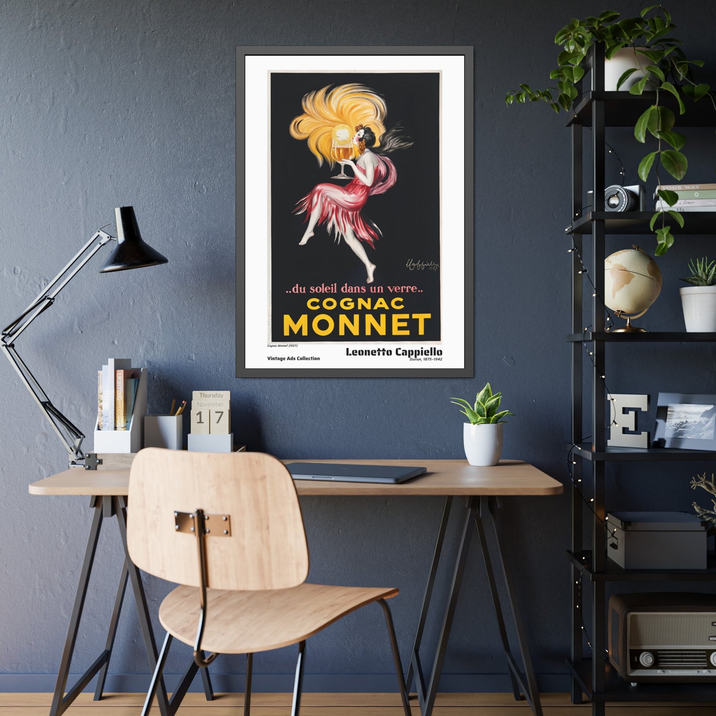 Cognac Monnet (1927)) by Leonetto Cappiello / Affiche Encadrée Série Vintage Ads Collection