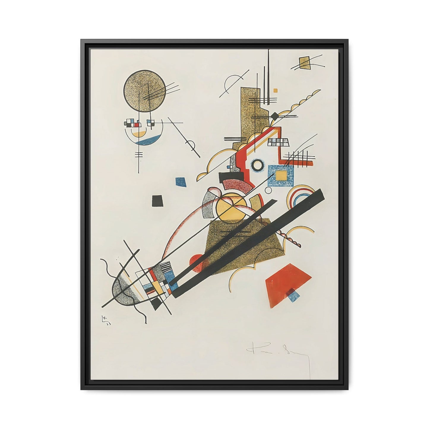 Frohlicher Augsteig (1923) by Wassily Kandinsky / Toile encadrée sur caisse américaine