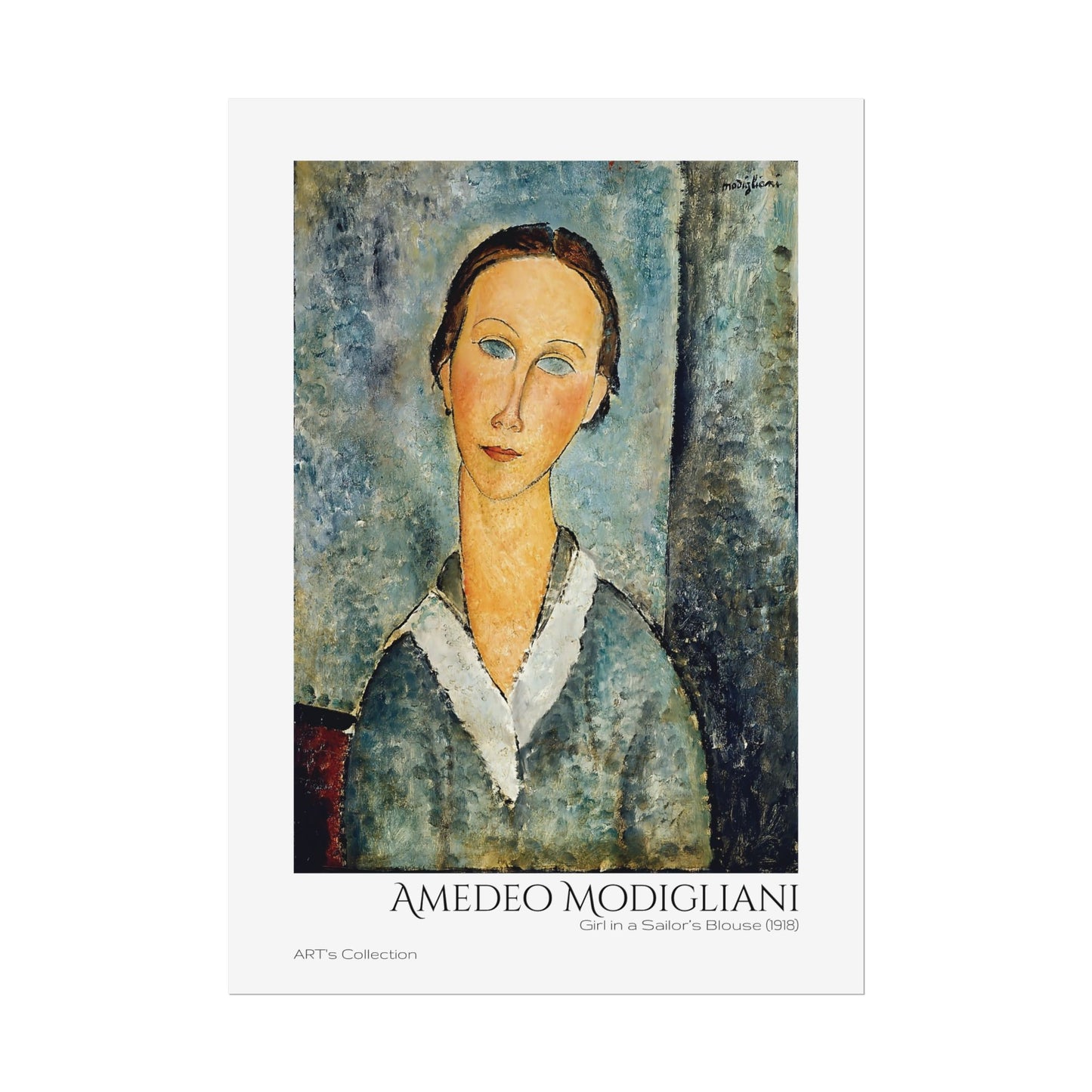 Girl in a Sailor's Blouse (1918) by Amedeo Modigliani / Affiche imprimée - Série ART's Collection